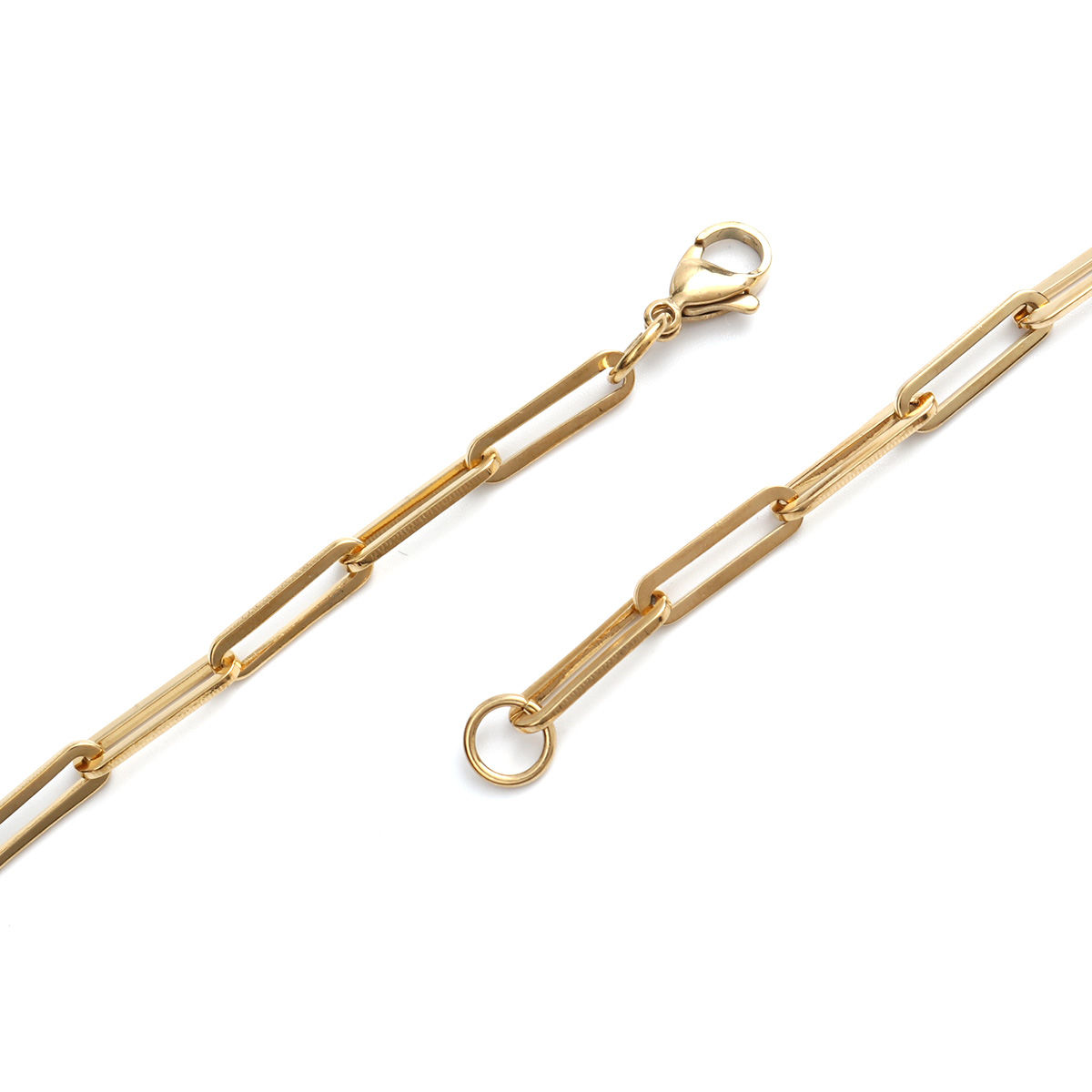  DoreenBeads Gold Paperclip Chain Necklace for Women