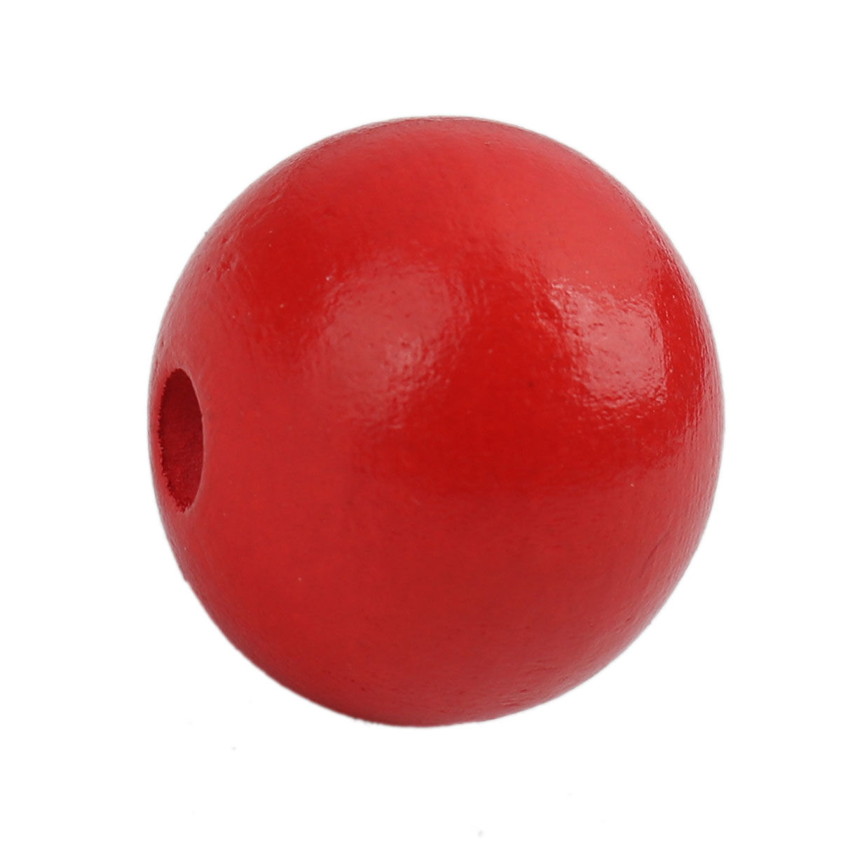 Picture of Natural Wood Spacer Beads Round Red About 25mm x 23mm, Hole: Approx 5.5mm, 20 PCs