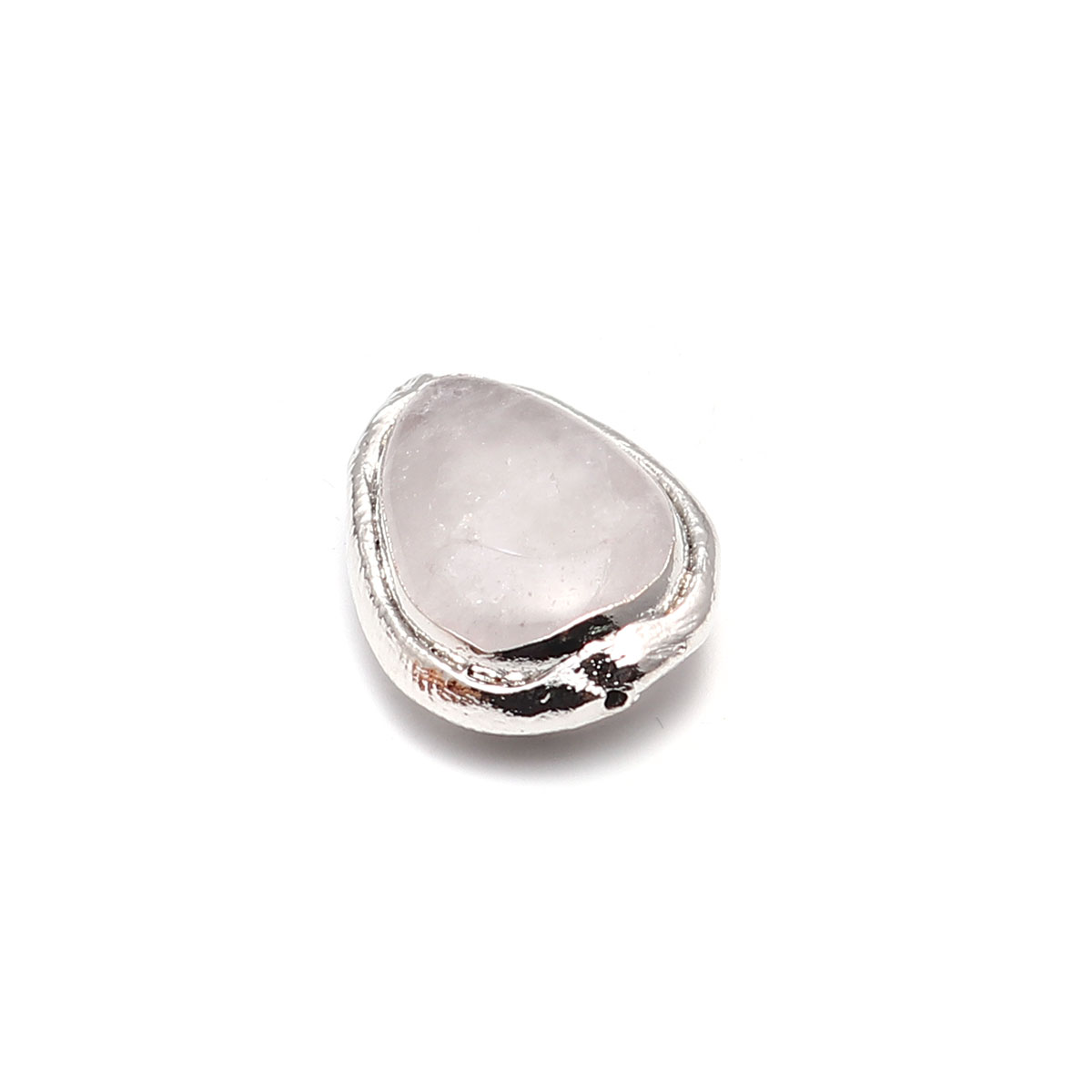 Imagen de Cristal ( Natural ) Cuentas Gota Tono de Plata Transparente Aprox 21mm x 18mm - 20mm x 16mm, Agujero: Aprox 1mm, 1 Unidad