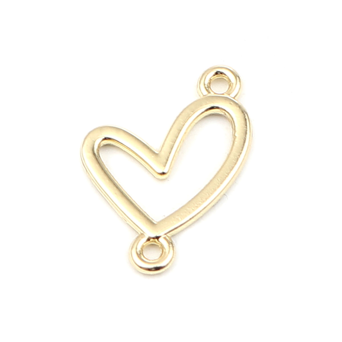 Bild von Zinklegierung Valentinstag Verbinder Herz Vergoldet 16mm x 13mm, 20 Stück