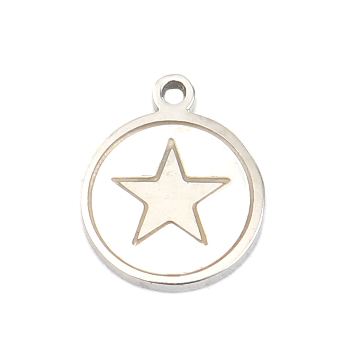 Imagen de 304 Stainless Steel Charms Round Cross