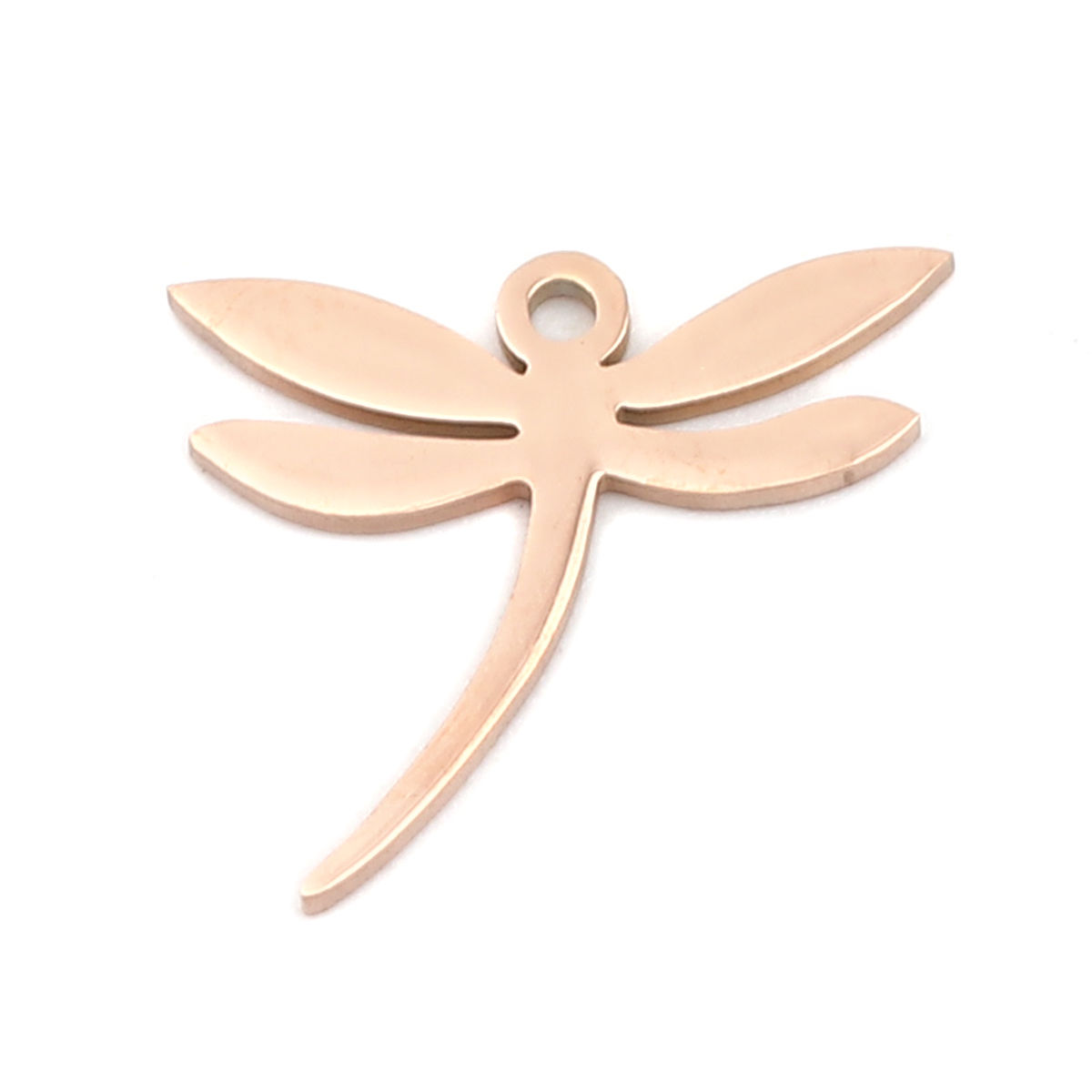 Imagen de 5 Unidades 304 Acero Inoxidable Colgantes Insectos Oro Rosa Flor
