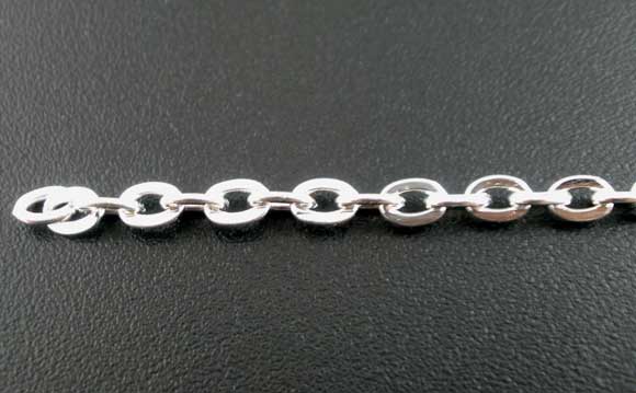 Picture of Alloy Link Cable Chain Findings Silver Plated 4x3mm(1/8"x1/8"), 5 M