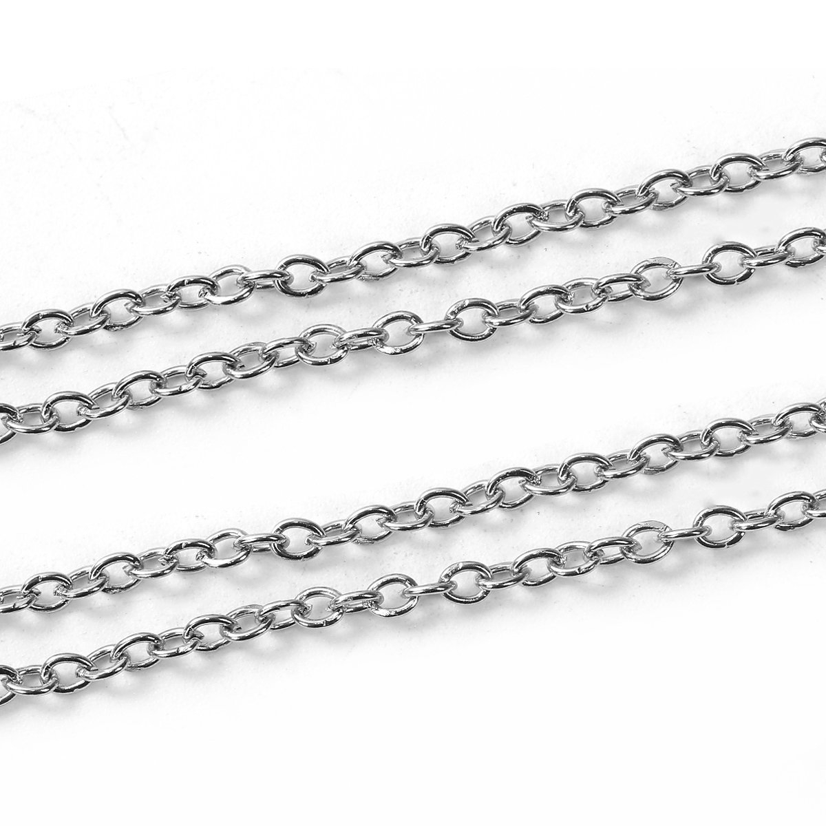 Bild von Eisen(Legierung) Offen Gliederkette Kette Silberfarben 3x2.5mm, 5 Meter