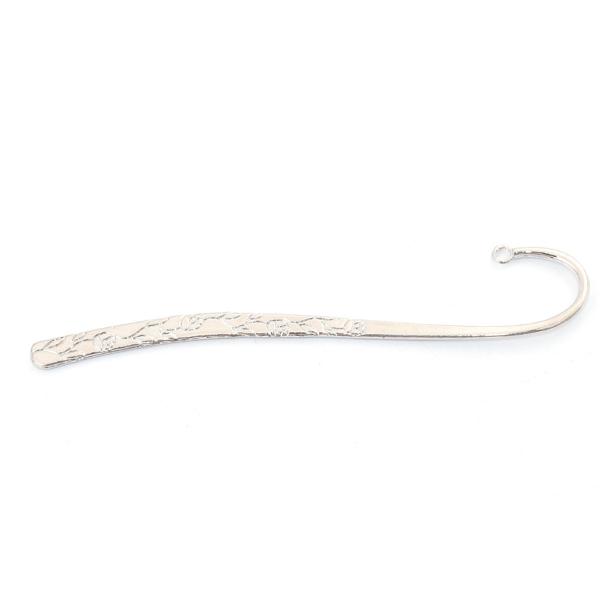 Picture of Bookmarks Silver Tone Flower Pattern Carved 12.1cm(4 6/8") long,5PCs