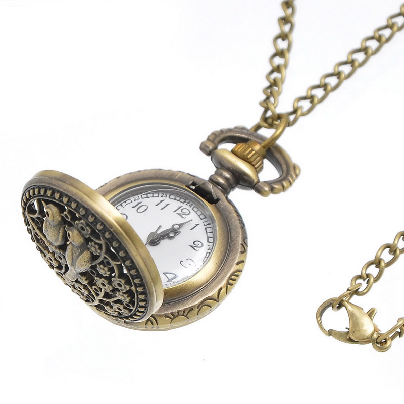 Imagen de Relojes (batería incluida) Aleación de Metal de Zinc + Aleación de Ronda,Tono Bronce Pájaro 83.0cm 1 Unidad 