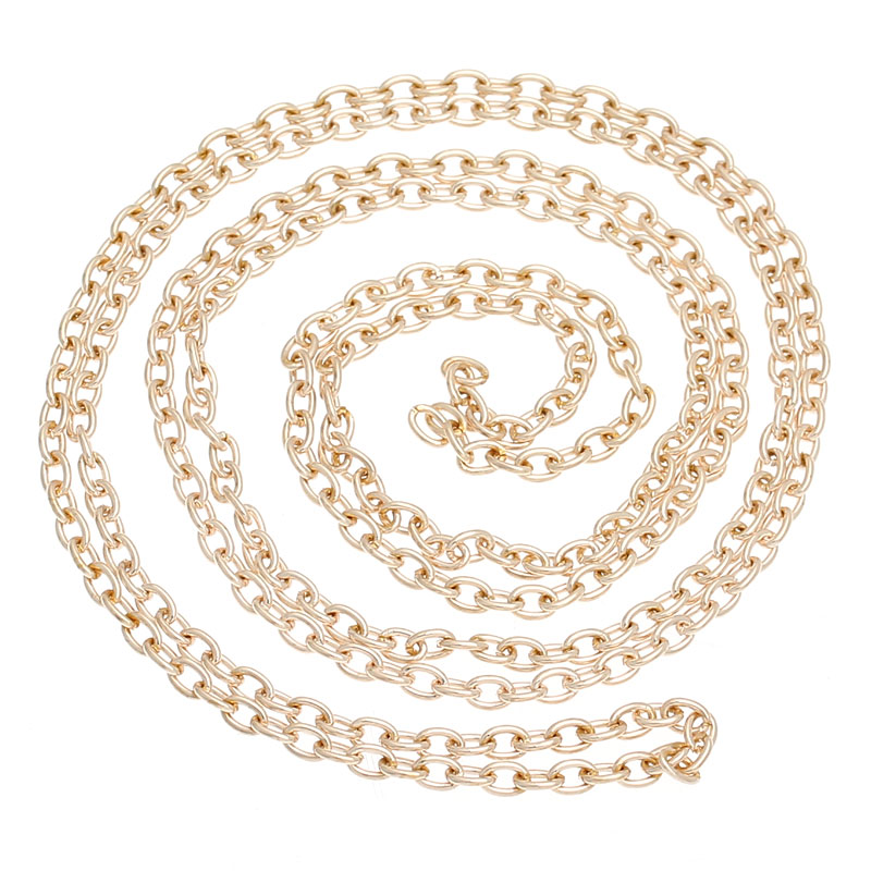 Picture of 2 M Iron Based Alloy Open Link Cable Chain Findings Gold Plated 5x3.5mm