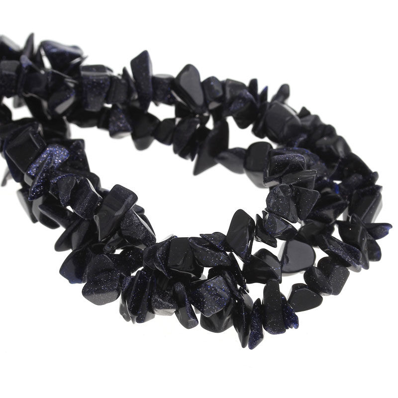 Picture of (Grade D) Gold Sand Stone (Synthetic) Loose Beads Irregular Dark Purple About 5mm x4mm( 2/8" x 1/8") - 12mm x9mm( 4/8" x 3/8"), Hole: Approx 1mm, 88.5cm(34 7/8") long, 2 Strands (Approx 322 PCs/Strand)