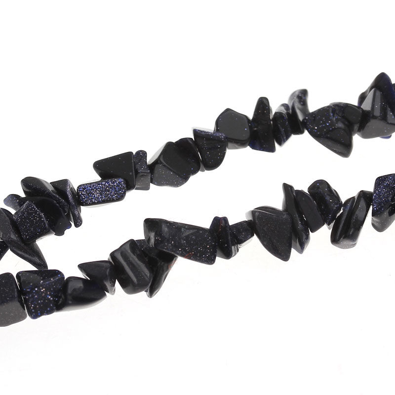 Picture of (Grade D) Gold Sand Stone (Synthetic) Loose Beads Irregular Dark Purple About 5mm x4mm( 2/8" x 1/8") - 12mm x9mm( 4/8" x 3/8"), Hole: Approx 1mm, 88.5cm(34 7/8") long, 2 Strands (Approx 322 PCs/Strand)