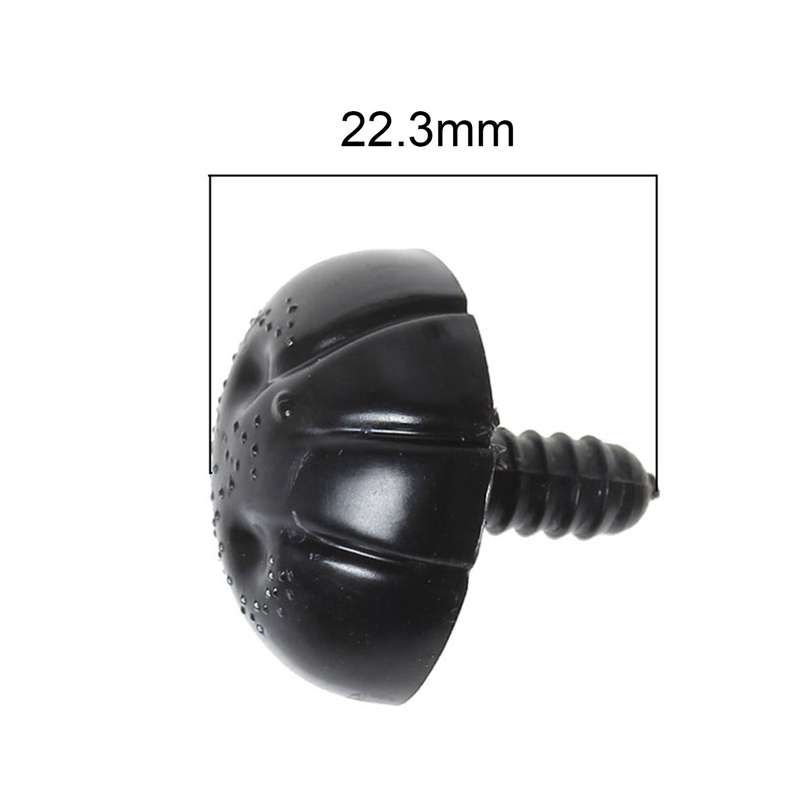 Image de Nez de Sécurité pour Poupée en Plastique Noir 23x17mm 13x3.6mm, 50 Kits