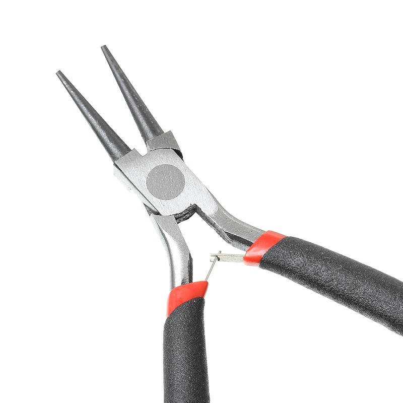 Picture of Stainless Steel Round Nose Pliers Jewelry Making Hand Tool Black 12.5cm(4 7/8"), 1 Piece 