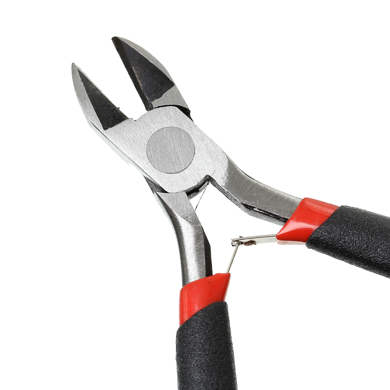 Picture of Stainless Steel Diagonal Cutting Pliers Black Jewelry Making Hand Tools 11cm(4 3/8"),1 Piece 