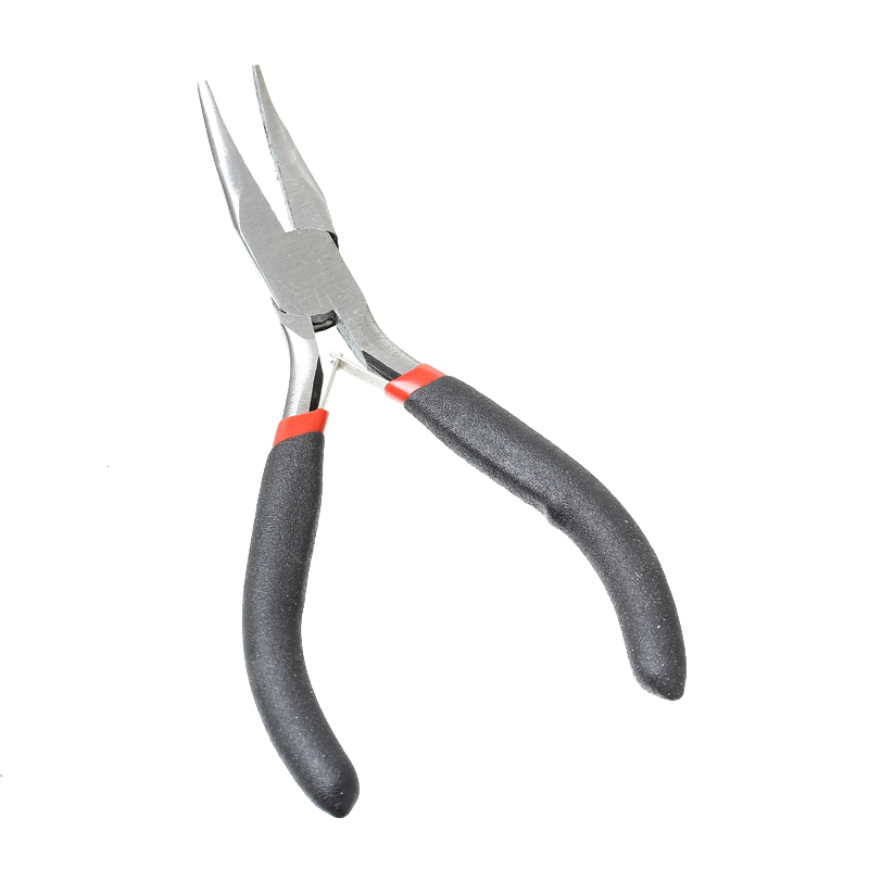 Picture of Needle Nose Pliers Curved Jewelry Making Black 12.5cm(4 7/8"),1 Piece