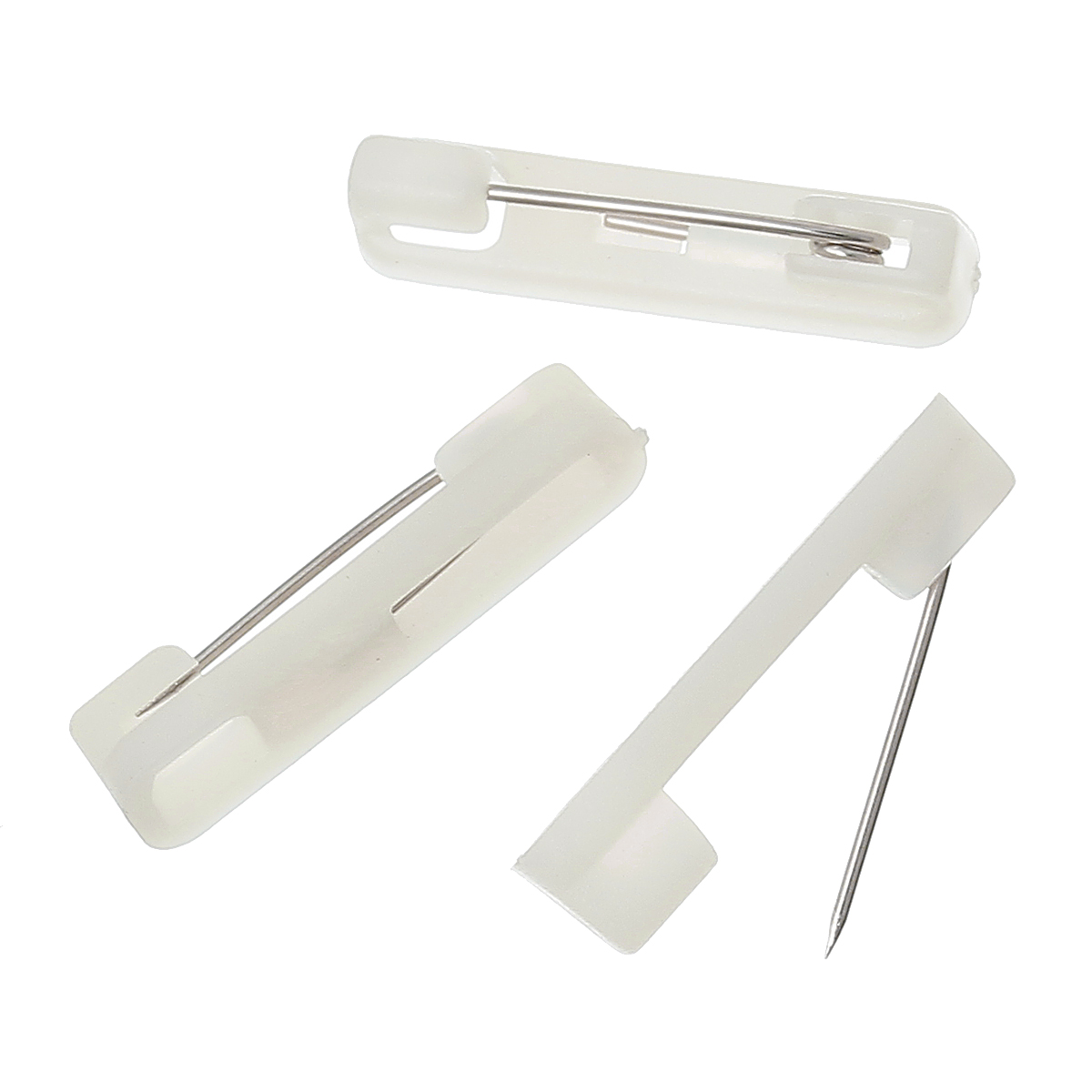 Изображение Основы для Броши Булавка, Белый 22мм x 5мм, 200 ШТ