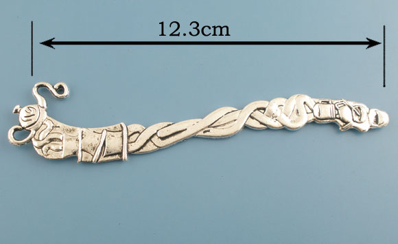 Picture of Zinc Based Alloy Bookmark Teapot Antique Silver Color Hand 12.3cm, 4 PCs