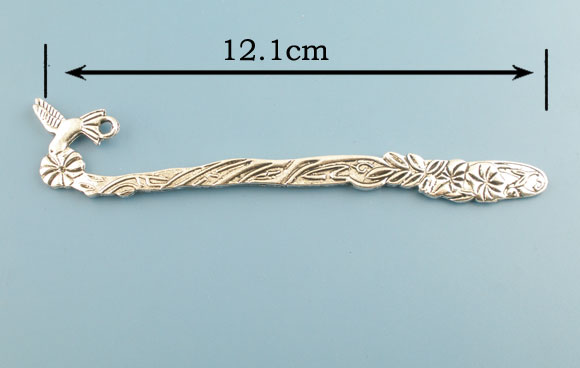 Picture of Zinc Based Alloy Bookmark Bird Animal Antique Silver Color Carved 12.1cm(4 6/8") x 4 PCs