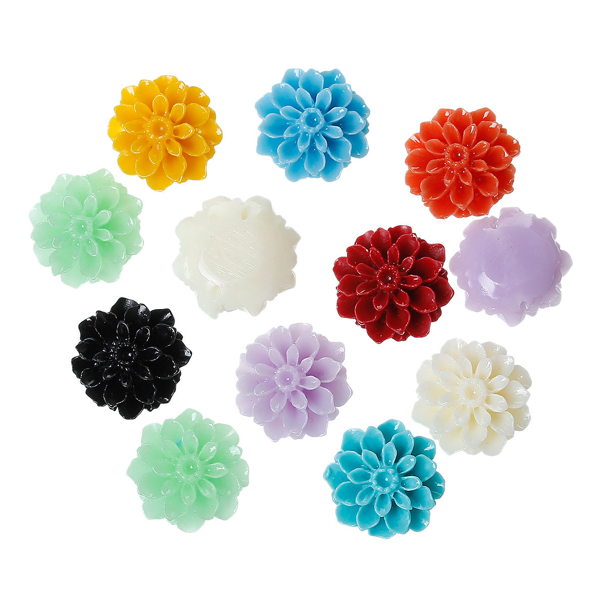 Imagen de Cuentas Coral de (Grado D) (Imitación） Flor Al Azar15mm x 15mm, Agujero: acerca de 1.2mm, 20 Unidades