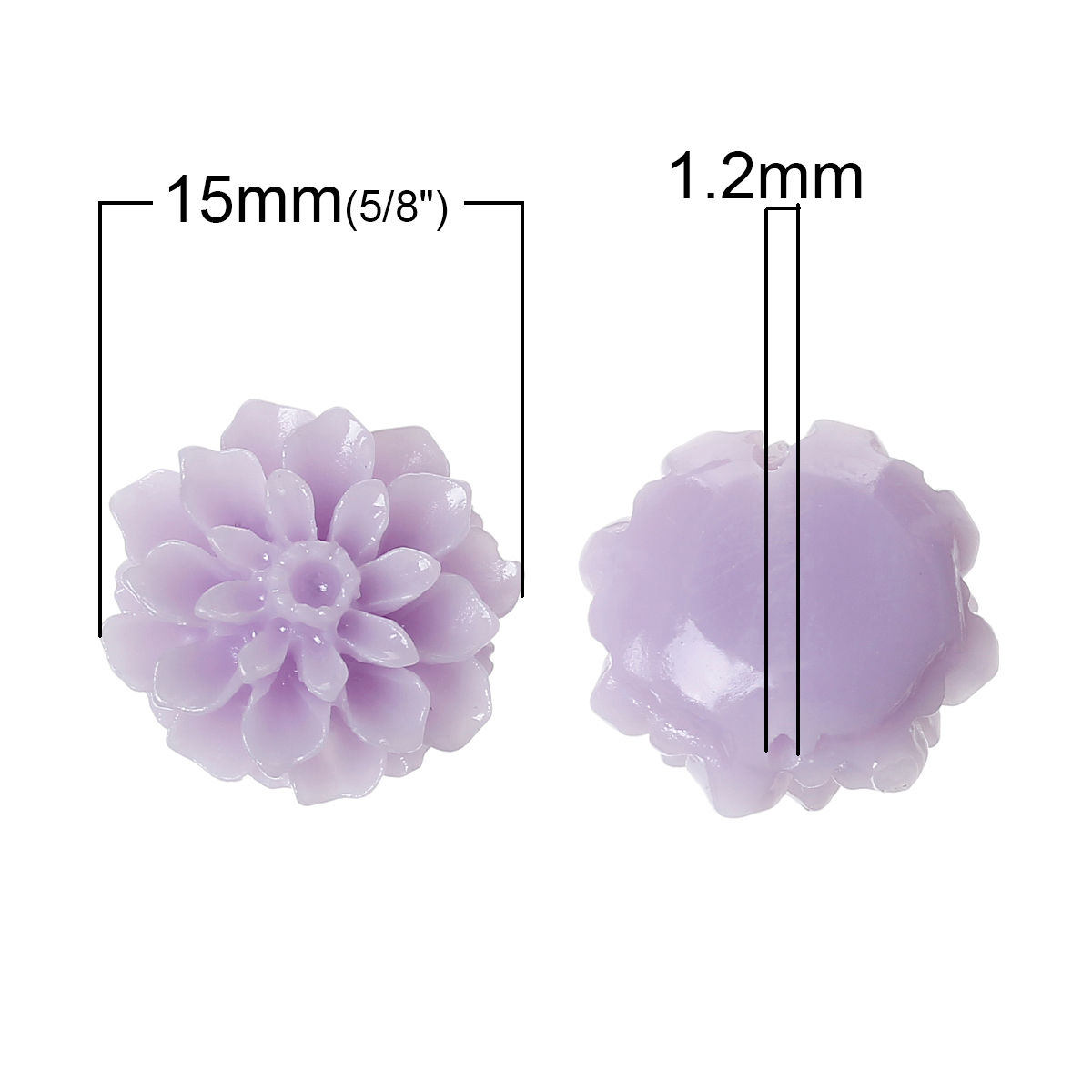 Imagen de Cuentas Coral de (Grado D) (Imitación） Flor Al Azar15mm x 15mm, Agujero: acerca de 1.2mm, 20 Unidades