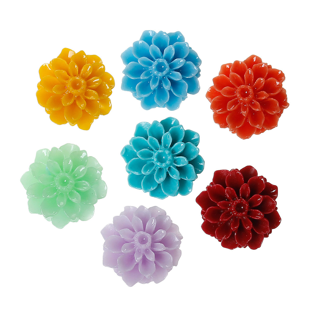 Imagen de Cuentas Coral de (Grado D) (Imitación） Flor Al Azar15mm x 15mm, Agujero: acerca de 1.2mm, 20 Unidades