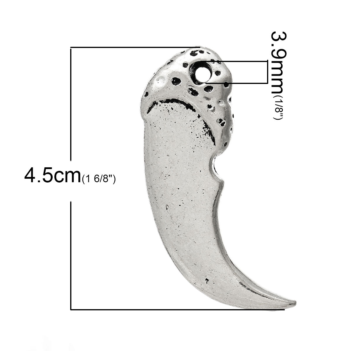 Imagen de Colgantes Aleación Machete Plata Antigua  4.5cm x 1.7cm, 5 Unidades