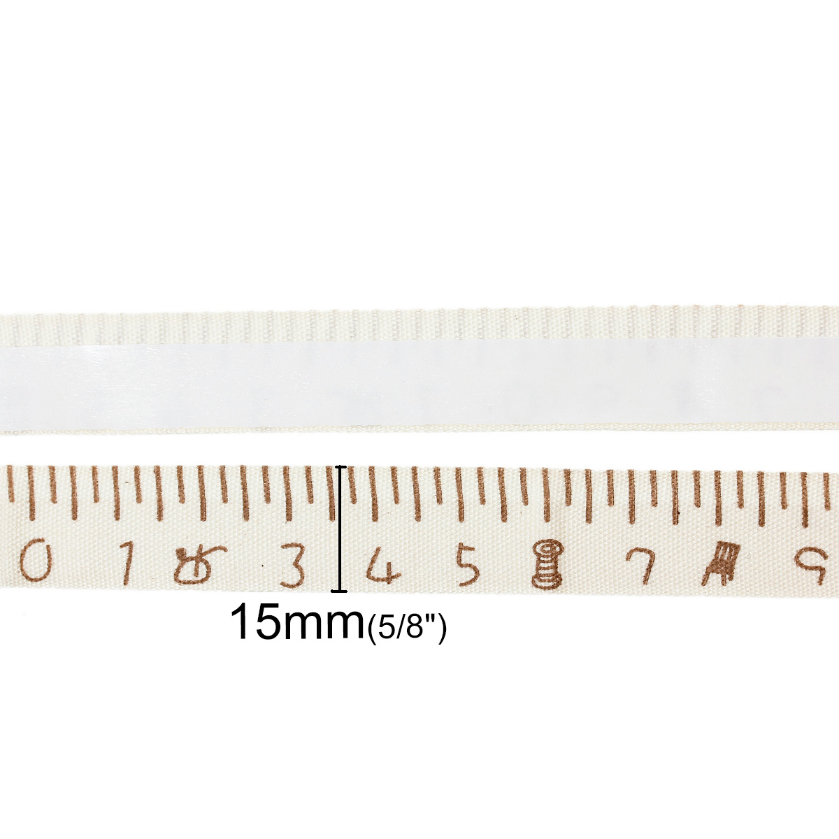 Imagen de Algodón Cinta de Costura DIY Artesanía Autoadhesivo Negro Número Número de Escala 10.2cm x 7.9cm, 2 Rollos(Aprox 2 Yardas/Rollo)