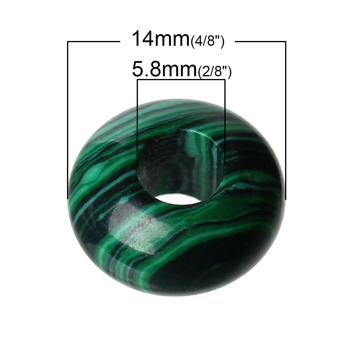 Imagen de Gema de Estilo Europeo Cuentas Agujeros Grandes Ronda Al Azar 14mm, Agujero: acerca de 5.8mm, 5 Unidades