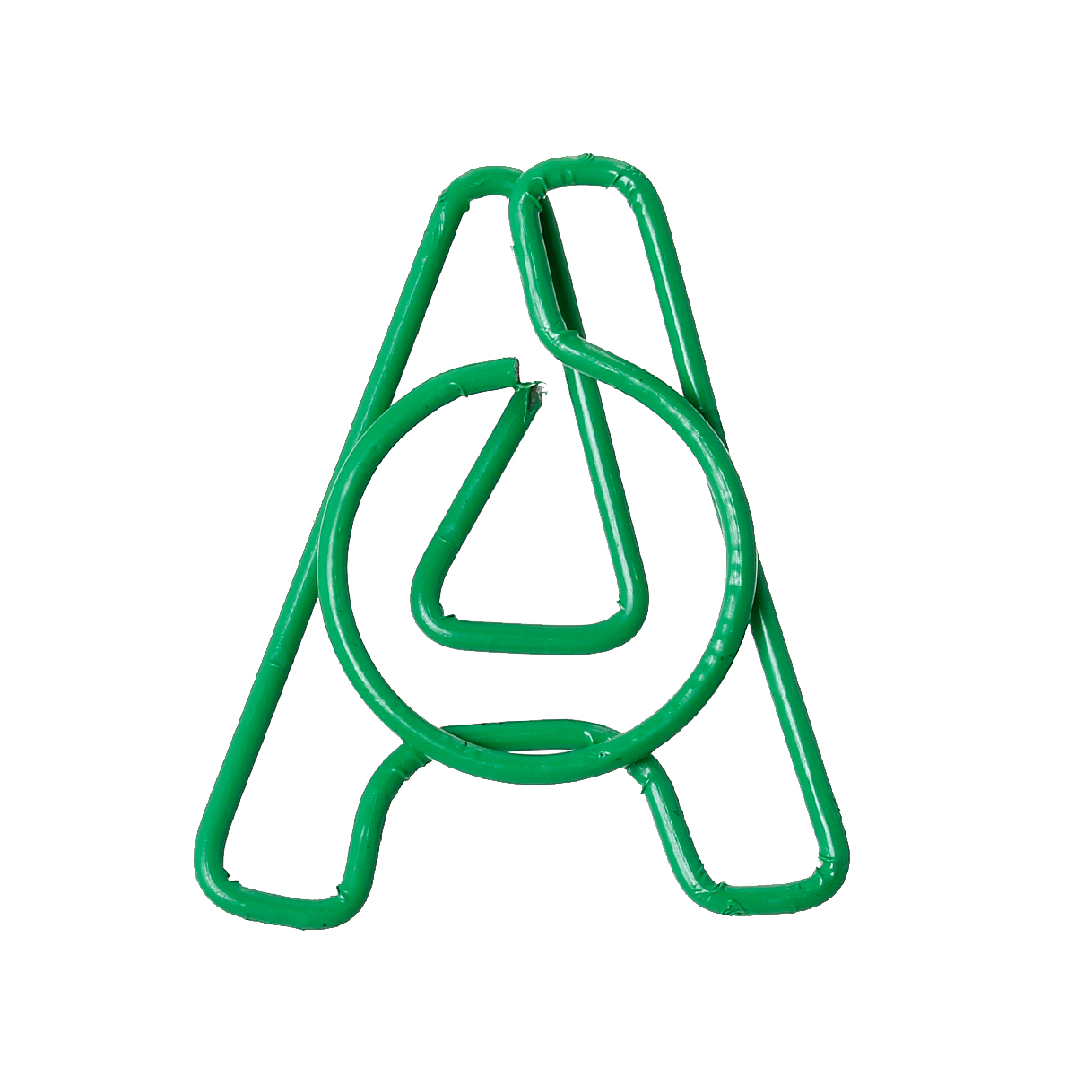 Picture of Bookmarks Paper Clip Alphabet/Letter "A" Green 29.0mm x 25.0mm, 50 PCs