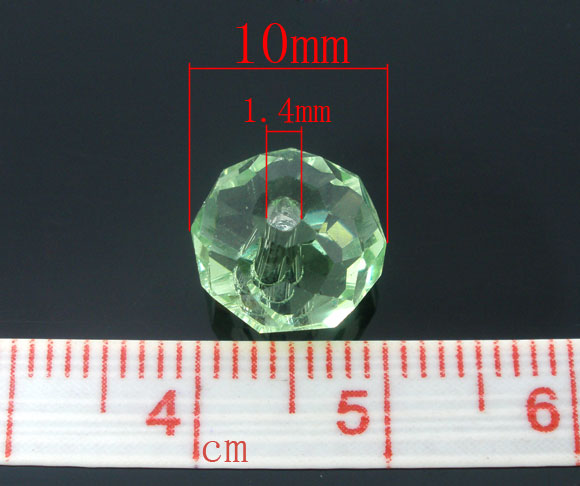 Picture of Crystal Glass Loose Beads Round Mixed Transparent Faceted About 10mm Dia, Hole: Approx 1.4mm, 50 PCs