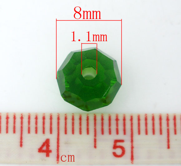 Picture of Crystal Glass Loose Beads Ball Mixed Transparent Faceted About 8mm Dia, Hole: Approx 1.1mm, 50 PCs
