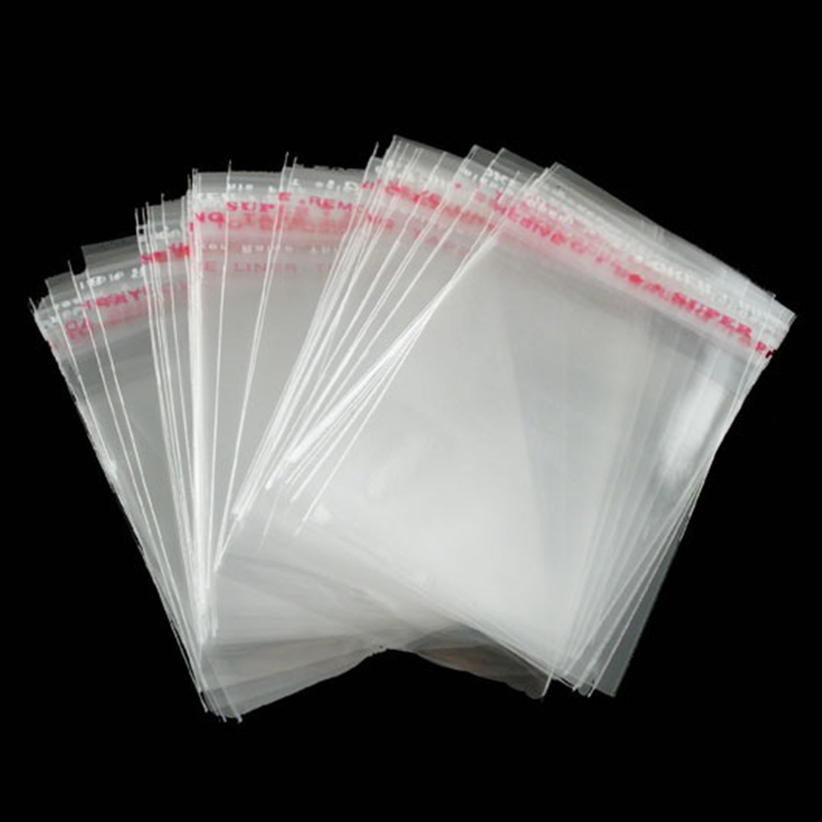 Picture of 2000 PCs Plastic Self Seal Self Adhesive Bags Rectangle Transparent Clear (Usable Space: 4.5x4cm) 6cm x 4cm