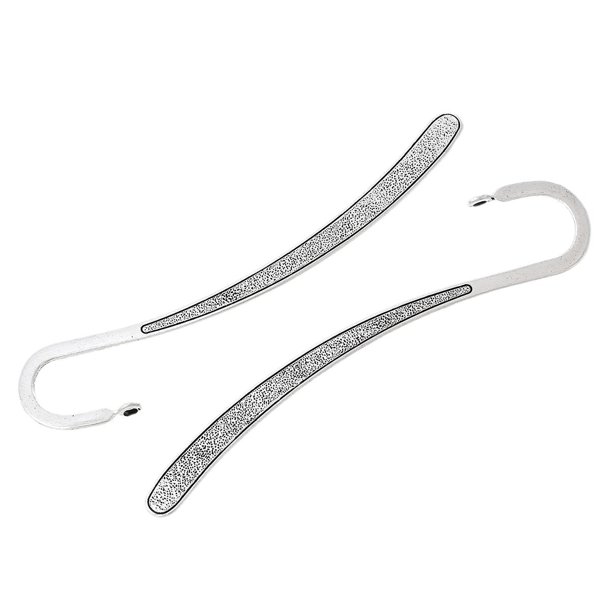 Picture of Bookmarks Findings Antique Silver Color Dot Pattern 10.7cm x 24.0mm, 20 PCs