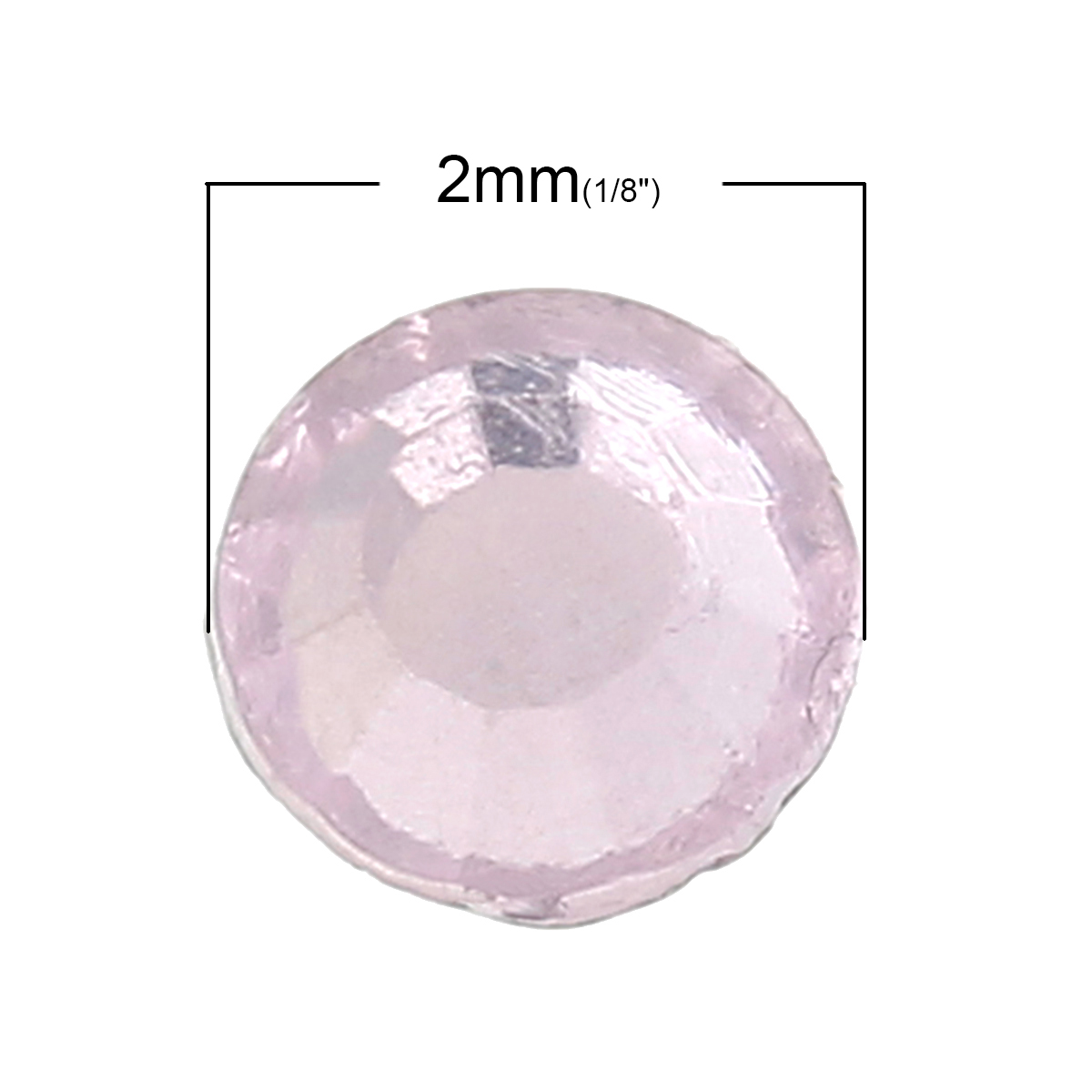 Bild von Strass Strass Hotfix Rund Hellrosa Facettiert 2mm D., 5000 Stück