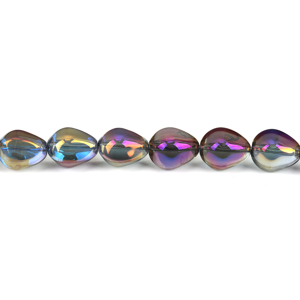 Image de Perles en Verre Forme Goutte d'eau Violet Couleur AB A Facettes, 17mm x 14mm, Tailles de Trous: 1.3mm, 10 Pcs