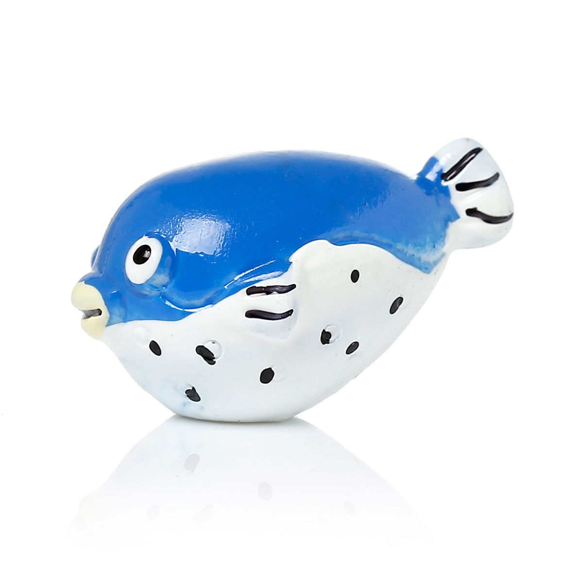 Image de Cabochons d'Embellissement en Résine Poisson Bleu 25mm x 14mm, 10 Pcs