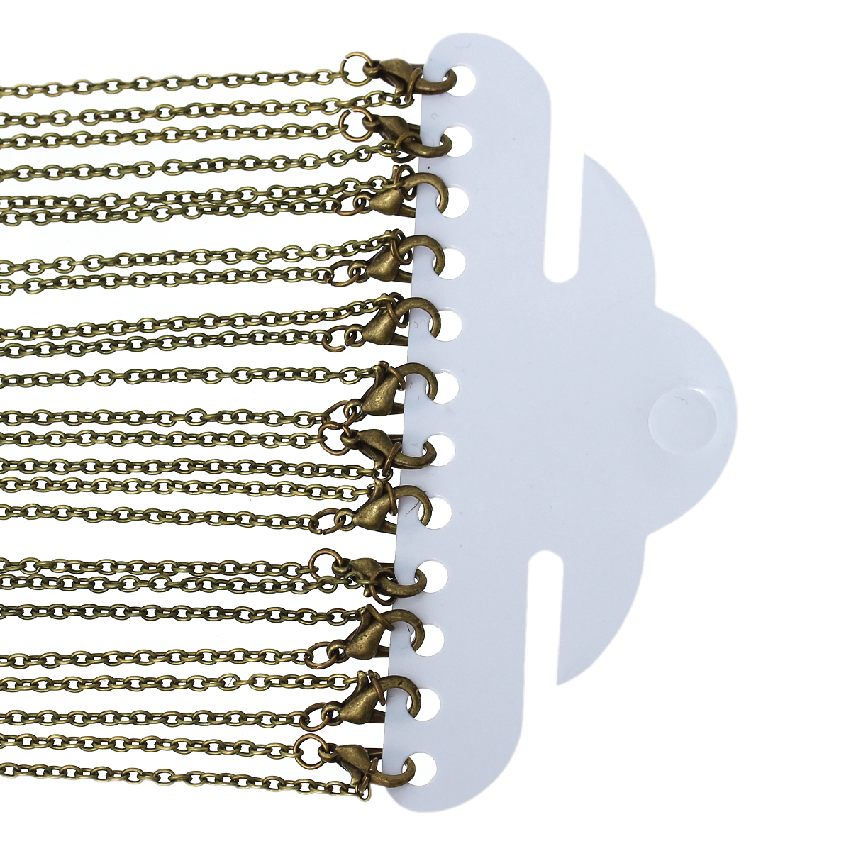 Picture of Iron Based Alloy Cable Chain Necklace Antique Bronze 62cm(24 3/8") long, Chain Size: 3x2mm(1/8"x1/8"), 12 PCs