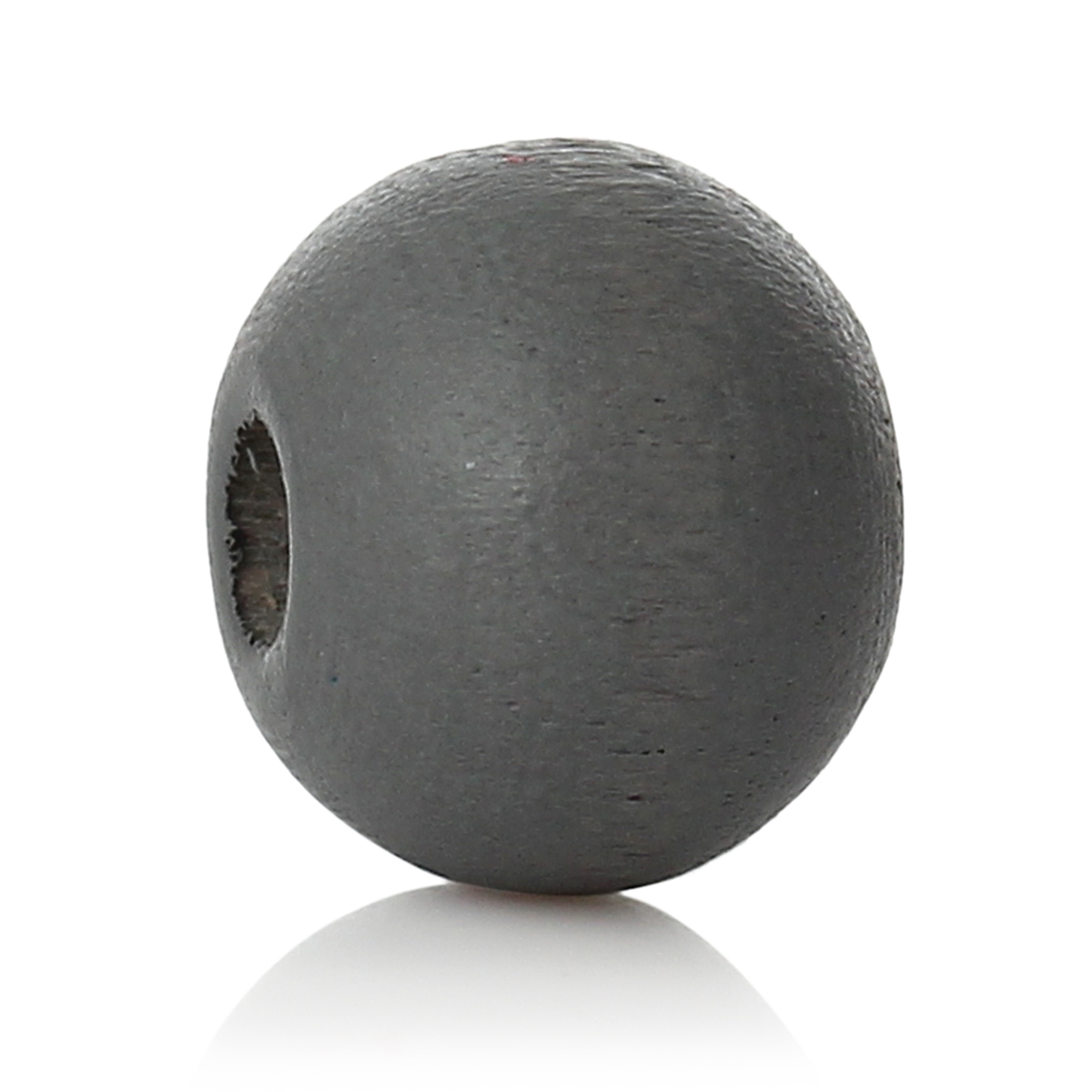Picture of Natural Wood Spacer Beads Round Dark Gray About 6mm Dia, Hole: Approx 2.1mm, 1000 PCs