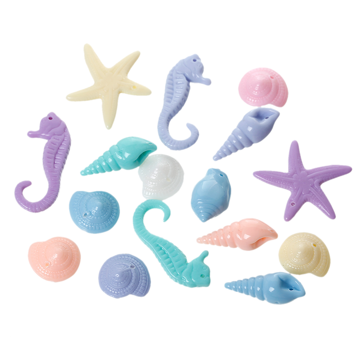 Picture of Acrylic Pendants Underwater World At Random Mixed 3.6cm x1.5cm - 2.7cm x1.1cm, 100 Grams