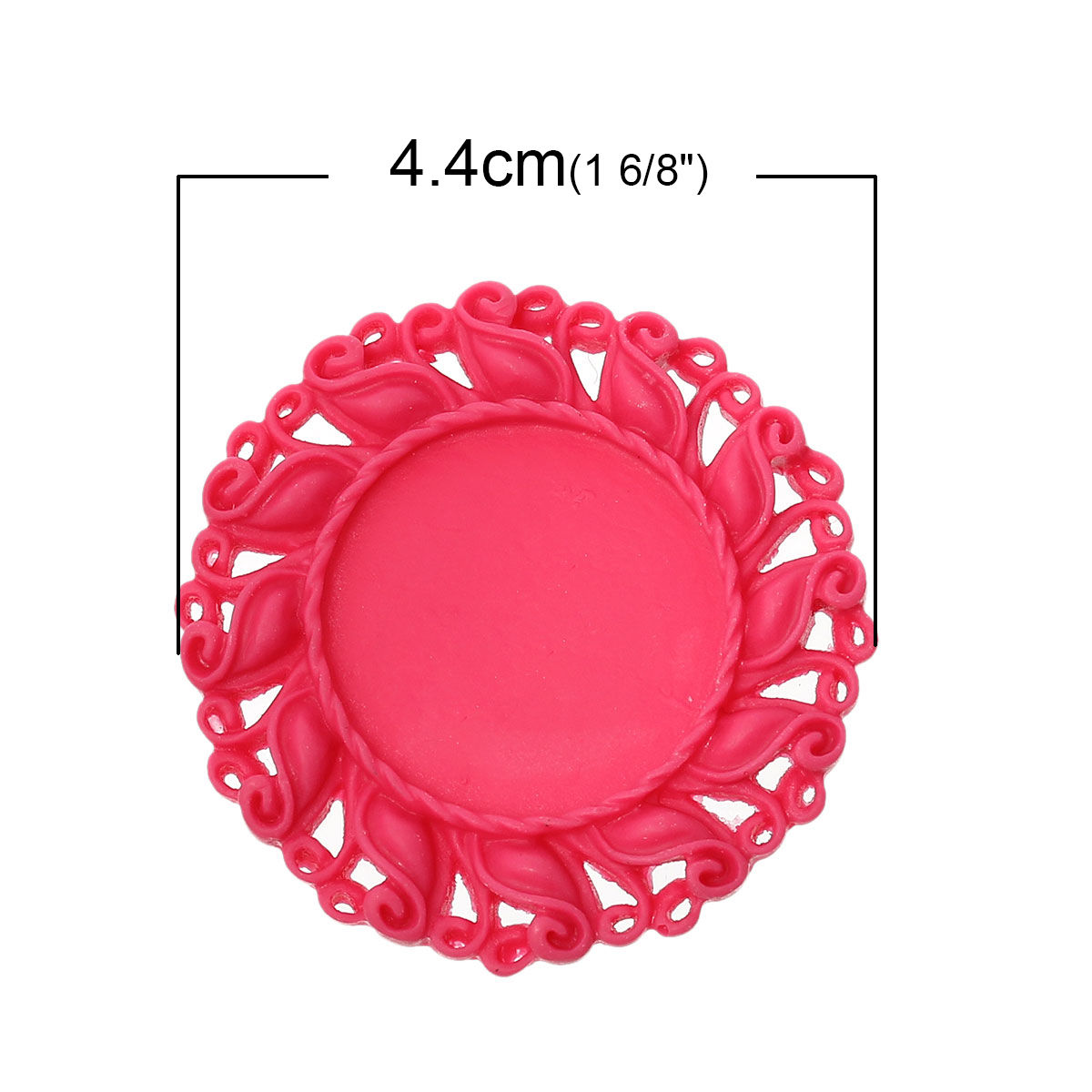 Picture of Resin Embellishments Round At Random Mixed Cabochon Settings (Fits 26mm Dia) 4.4cm(1 6/8") Dia, 20 PCs