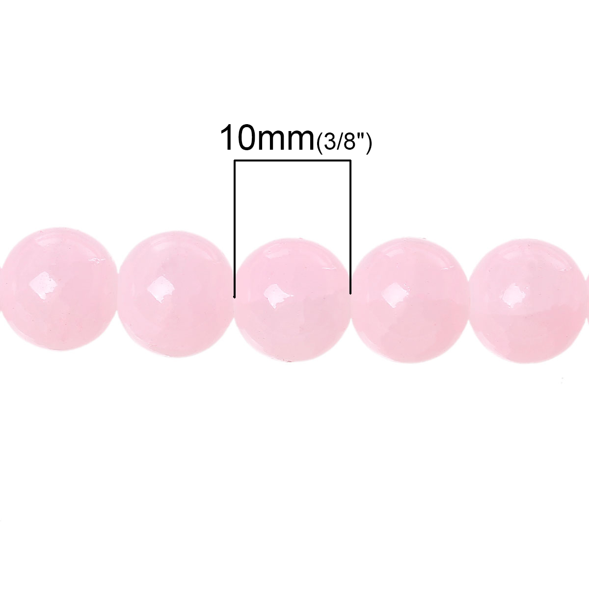 Imagen de Cuentas Vidrio de Ronda , Rosado Floral 10mm Diámetro, Agujero: acerca de 1.4mm, 80cm 84 unidades por 1 Sarta