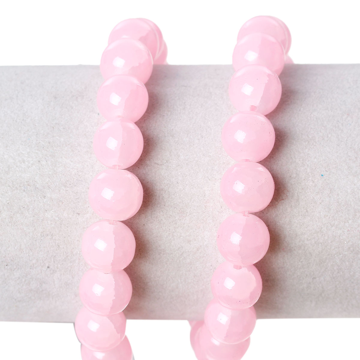 Imagen de Cuentas Vidrio de Ronda , Rosado Floral 10mm Diámetro, Agujero: acerca de 1.4mm, 80cm 84 unidades por 1 Sarta