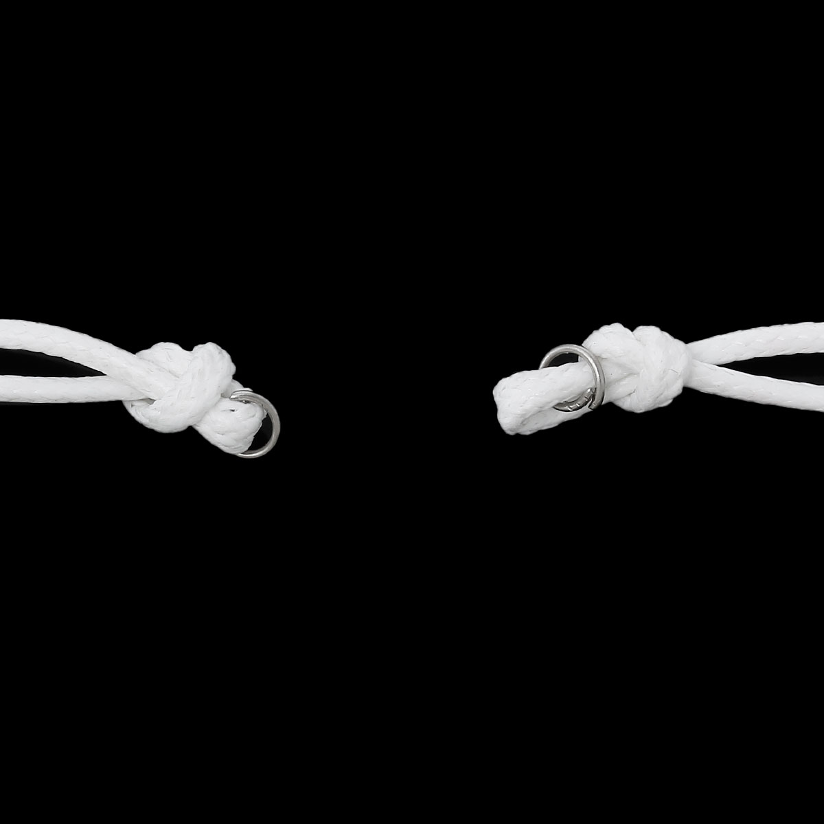 Picture of Nylon Waved String Braided Friendship Bracelets White 14.3cm(5 5/8") long, 10 PCs