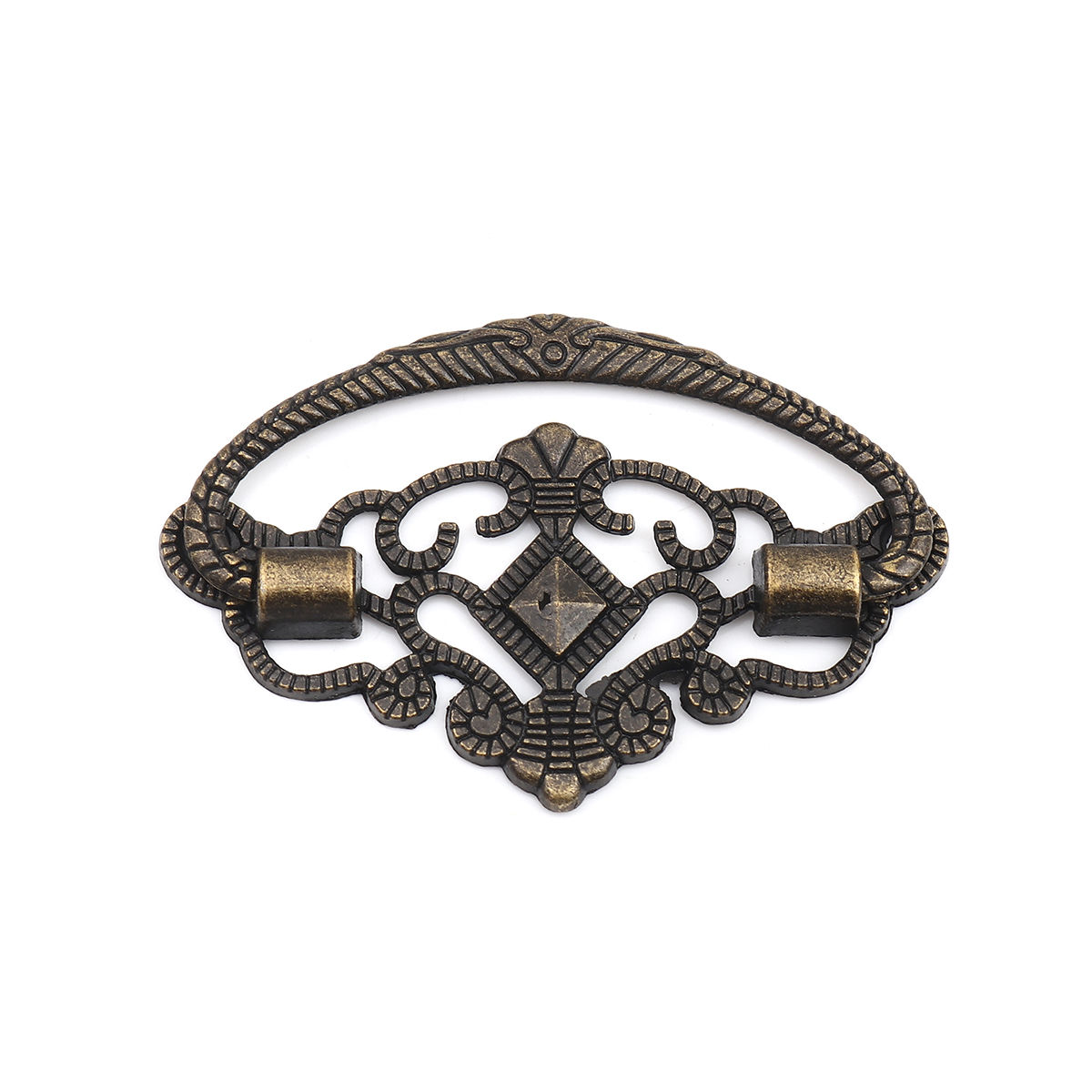 Picture of Zinc Based Alloy Drawer Handles Pulls Knobs Cabinet Furniture Hardware Irregular Antique Bronze  72mm(2 7/8") x 37mm(1 4/8"), 5 PCs