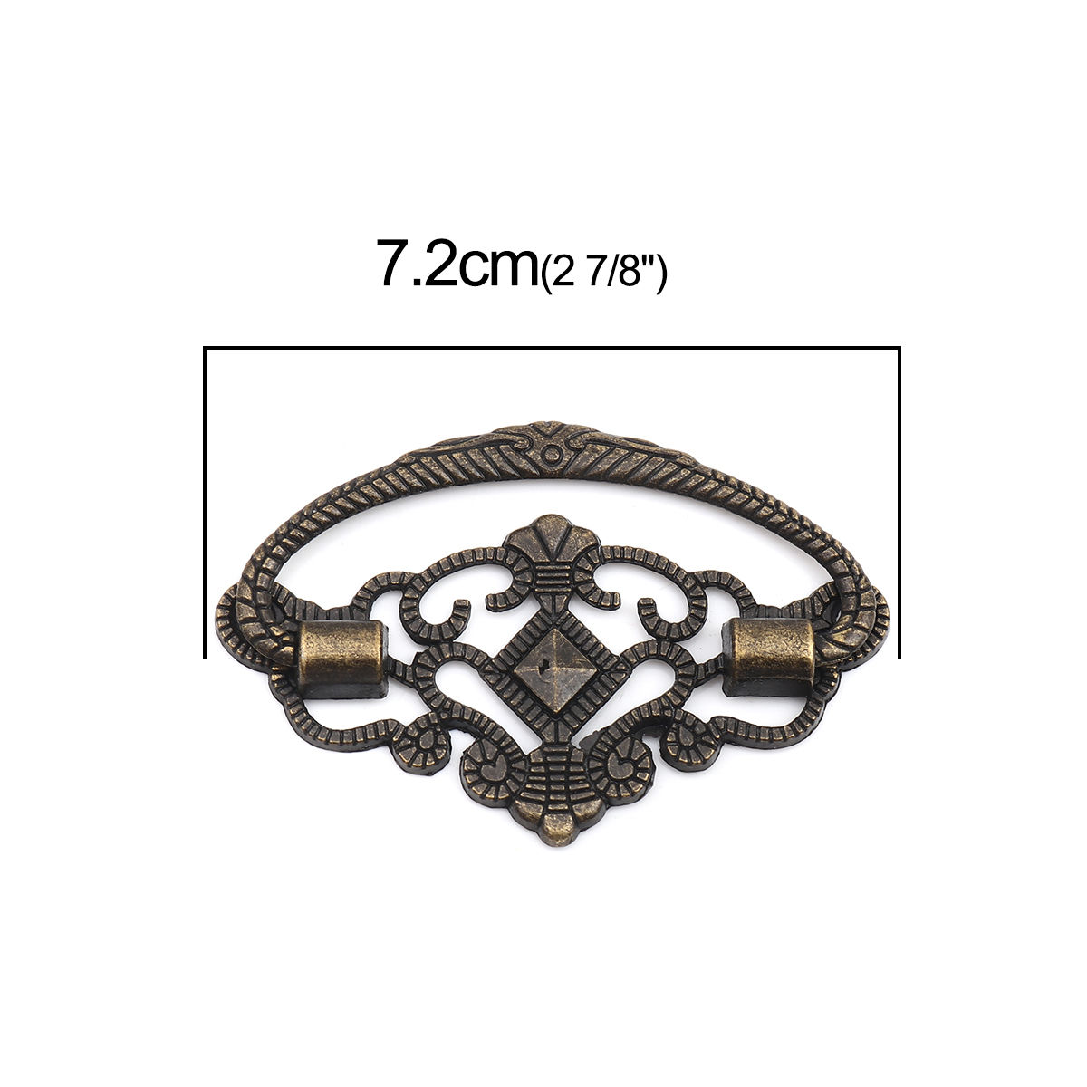 Picture of Zinc Based Alloy Drawer Handles Pulls Knobs Cabinet Furniture Hardware Irregular Antique Bronze  72mm(2 7/8") x 37mm(1 4/8"), 5 PCs