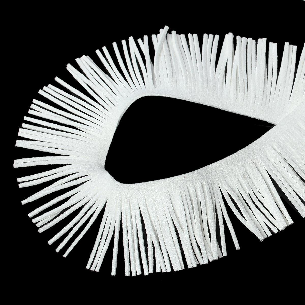 Imagen de Franja Borde Terciopelo de Ante Imitación Blanco 30.0mm 2 M