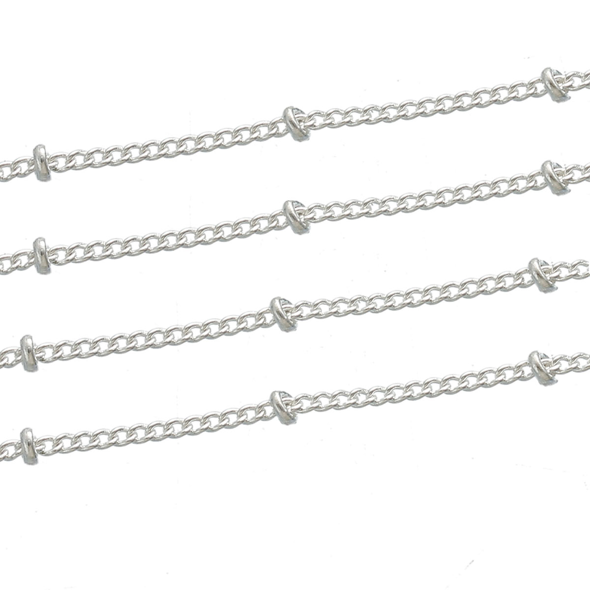 Изображение Латунь Снаряженные Цепи арматуры Посеребренный 1.7x1.3mm, 5 М