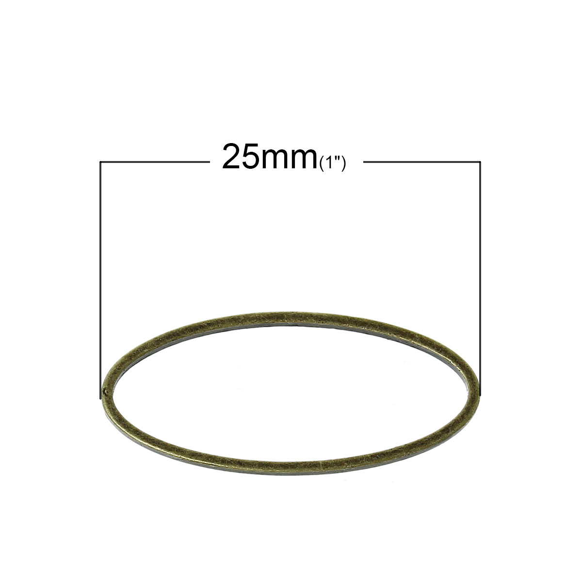 Изображение 100 ШТ Латунь Соединители Подвески Подвески Античная Бронза Овальные 25мм x 11мм