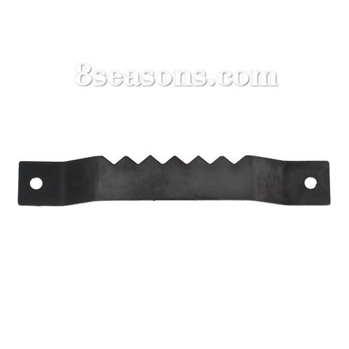 Picture of Iron Based Alloy Drawer Handles Pulls Knobs Cabinet Furniture Hardware Bar Gunmetal 68mm(2 5/8") x 10mm( 3/8"), 30 PCs