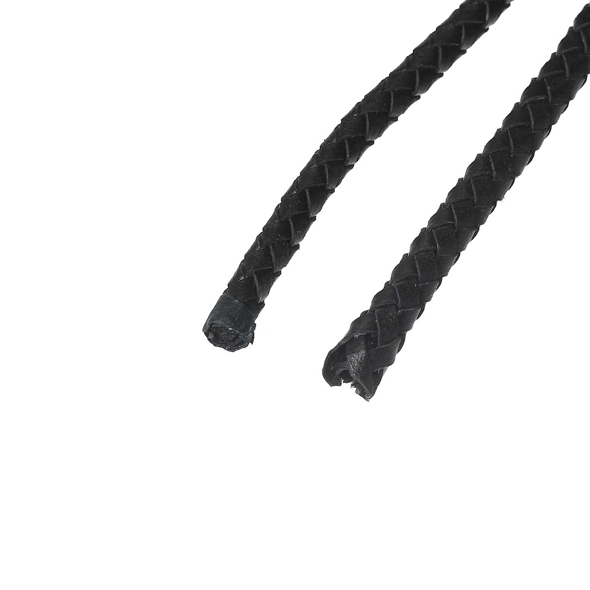 本革 ジュエリー スレッド、コード 黒 5.5mm、 2 メートル の画像
