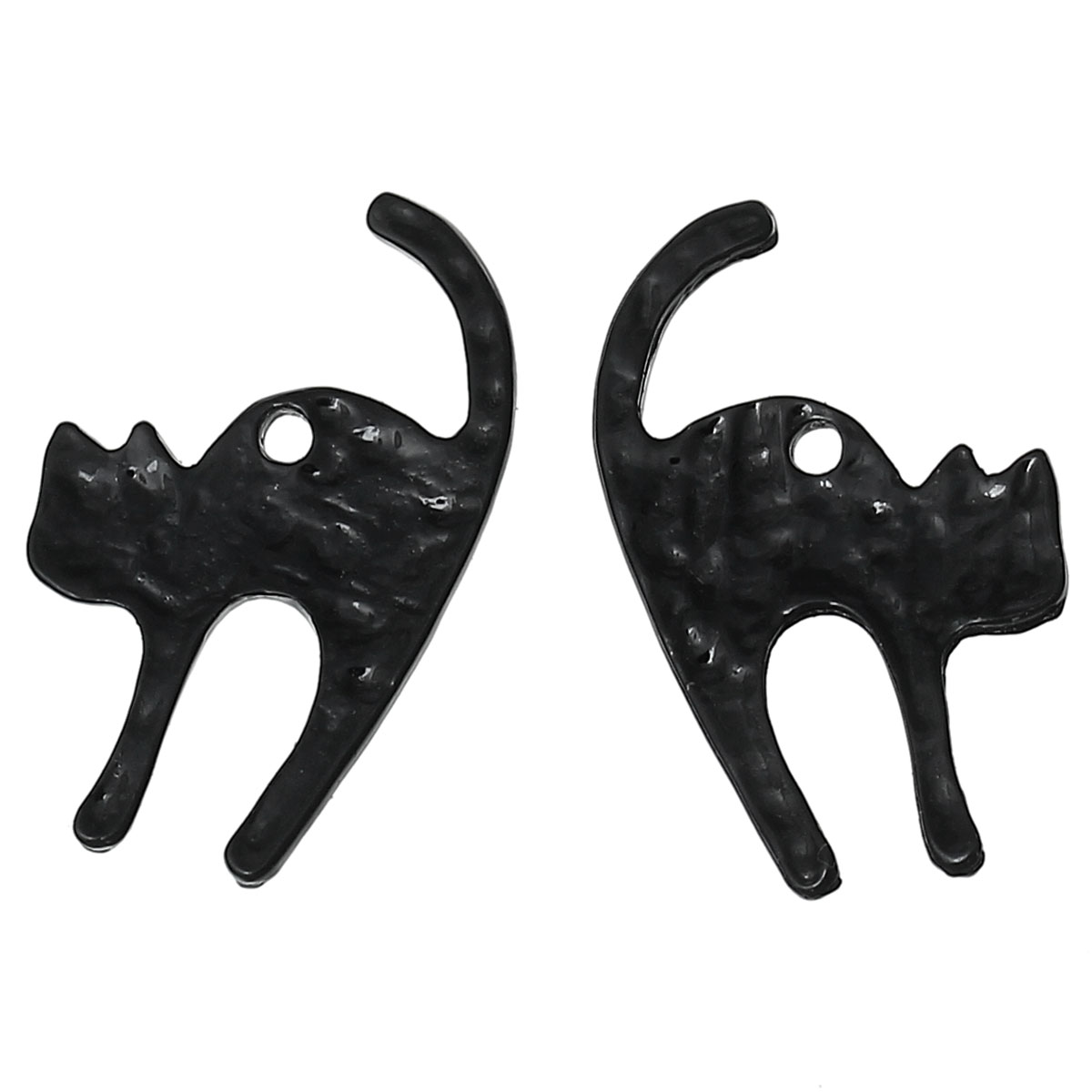 Изображение Цинковый Сплав  Подвески Кошка Черный 27мм x 17мм, 30 ШТ