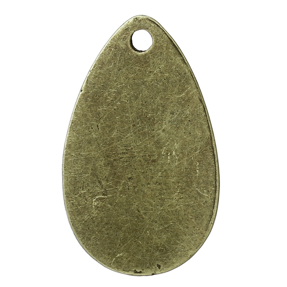Picture of Zinc Metal Alloy Charm Pendants Teardrop Antique Bronze 24mm(1") x 14mm( 4/8"), 30 PCs